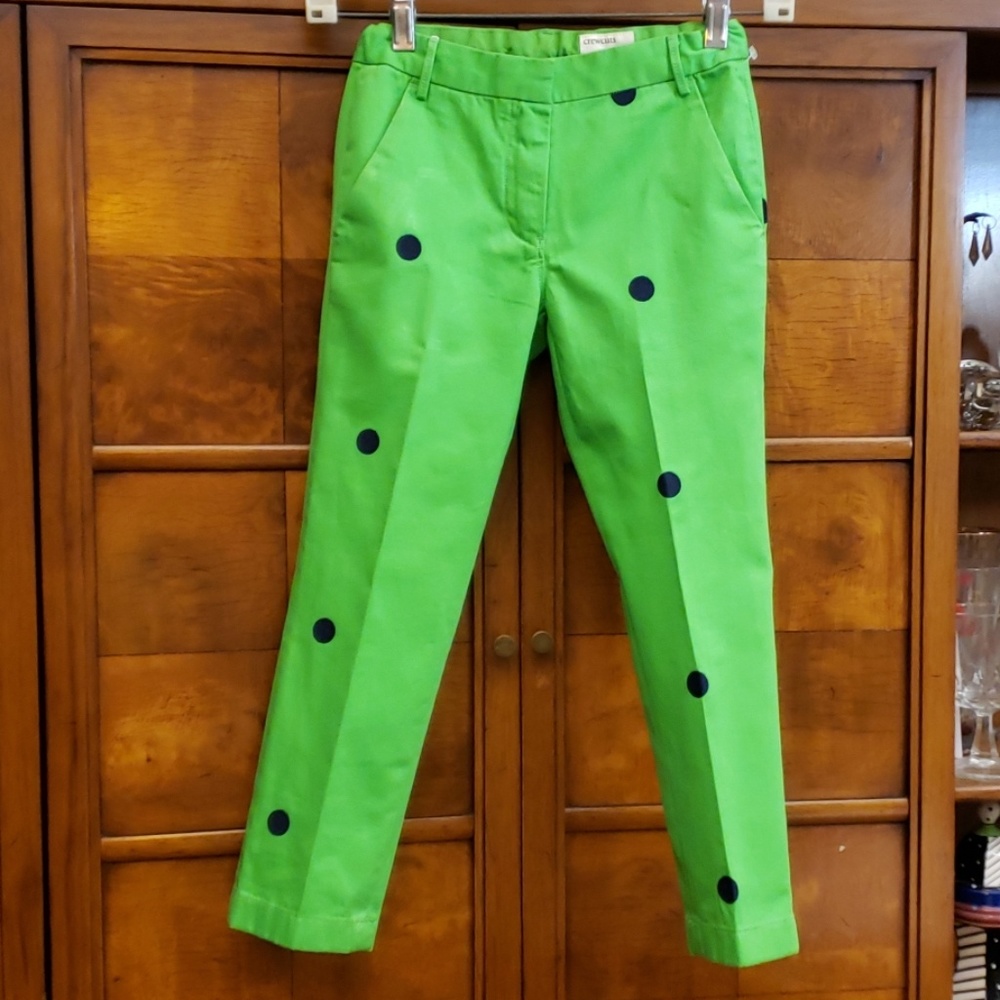 Crewcuts Green/Blue Dots Long Pants Size 8 - Picture 1 of 8